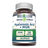 Amazing Formulas Hyaluronic Acid & MSM 500 mg bottle front view
