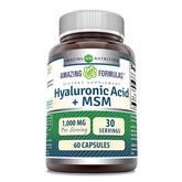 Bottle of Amazing Formulas Hyaluronic Acid & MSM supplement