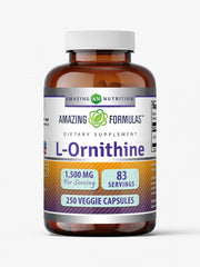 Amazing Formulas L-Ornithine 1500 mg supplement bottle front view