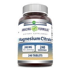 Bottle of Amazing Formulas Magnesium Citrate 200 mg, 240-count