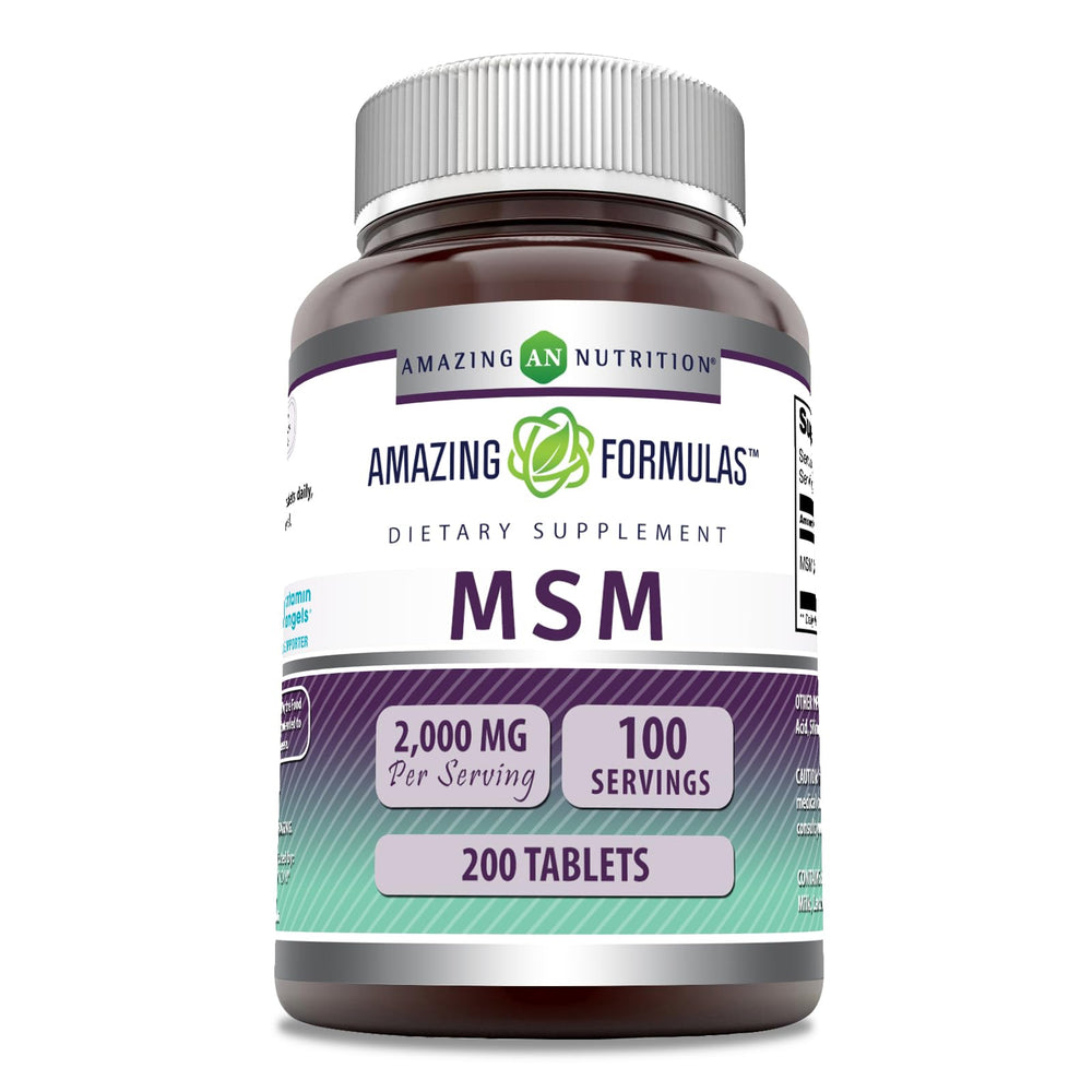 MSM supplement bottle label