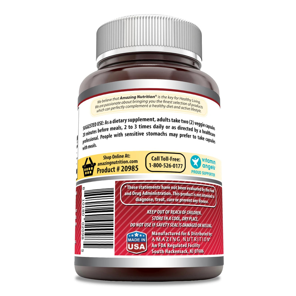 Close-up of Quercetin 800mg with Bromelain 165mg label