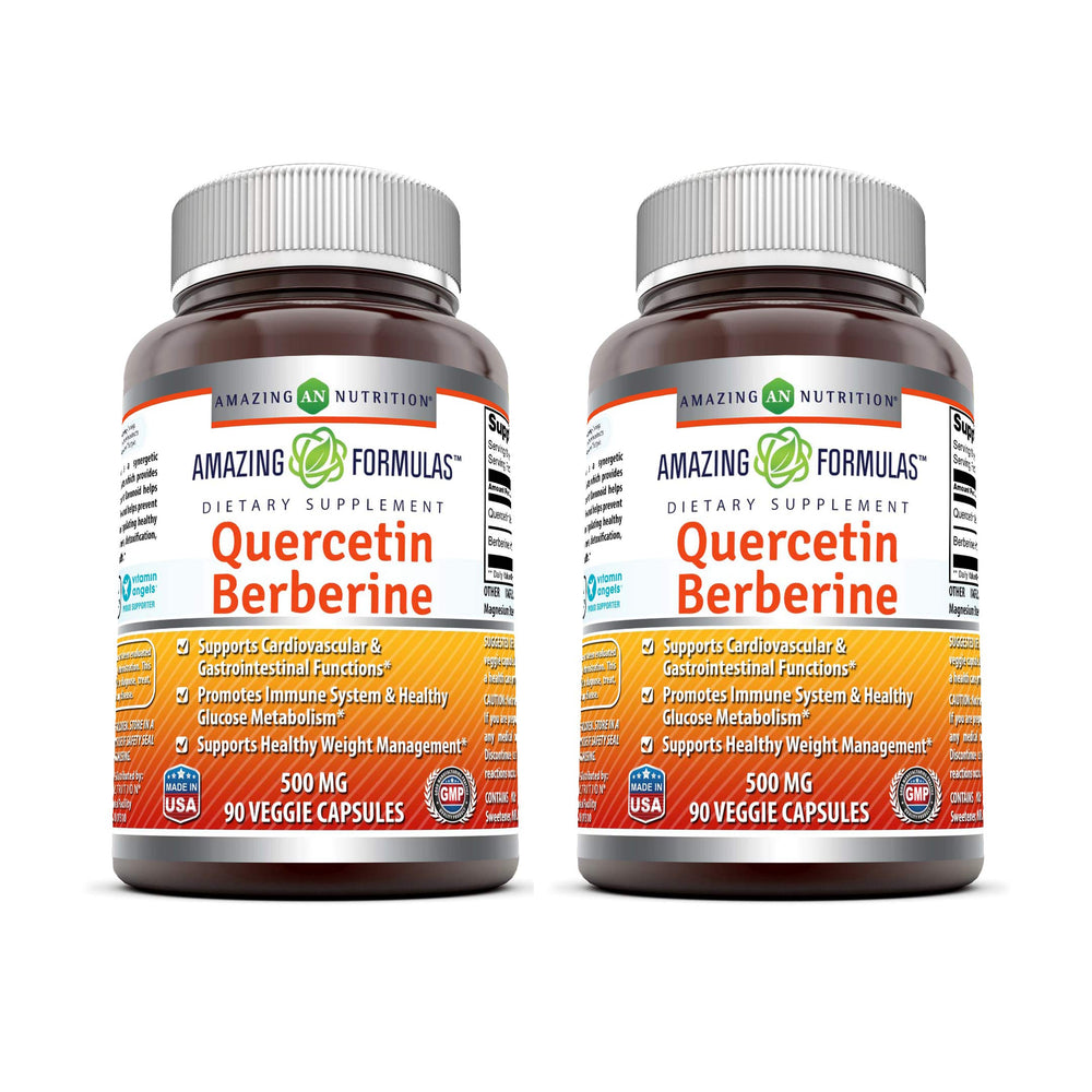 Amazing Formulas Quercetin Berberine 500 mg veggie capsules bottle