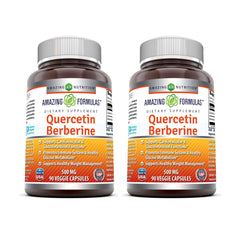 Amazing Formulas Quercetin Berberine 500 mg veggie capsules bottle