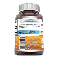Back of bottle showing supplement facts for Vitamin B6 100 mg