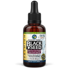 Amazing Herbs Black Seed Oil bottle, 1 oz