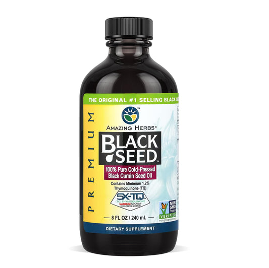 Amazing Herbs Black Seed Oil 8 oz bottle