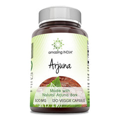 Bottle of Amazing India Arjuna 500 Mg supplement
