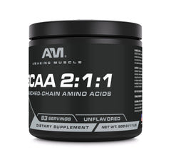 Illustration showing BCAA 2:1:1 ratio with 6 g per serving