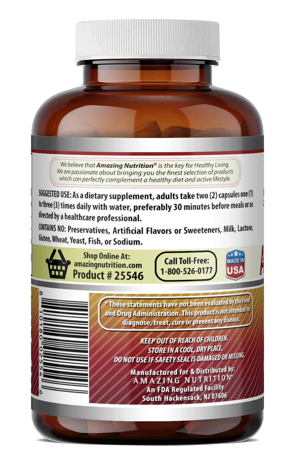 Amazing Nutrition Apple Pectin hecho en EE. UU. con pureza.