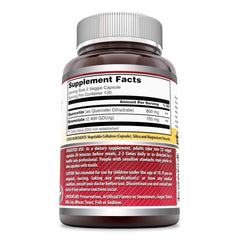 Supplement packaging showing Non-GMO, Gluten Free, Made in USA and vegetarian capsules