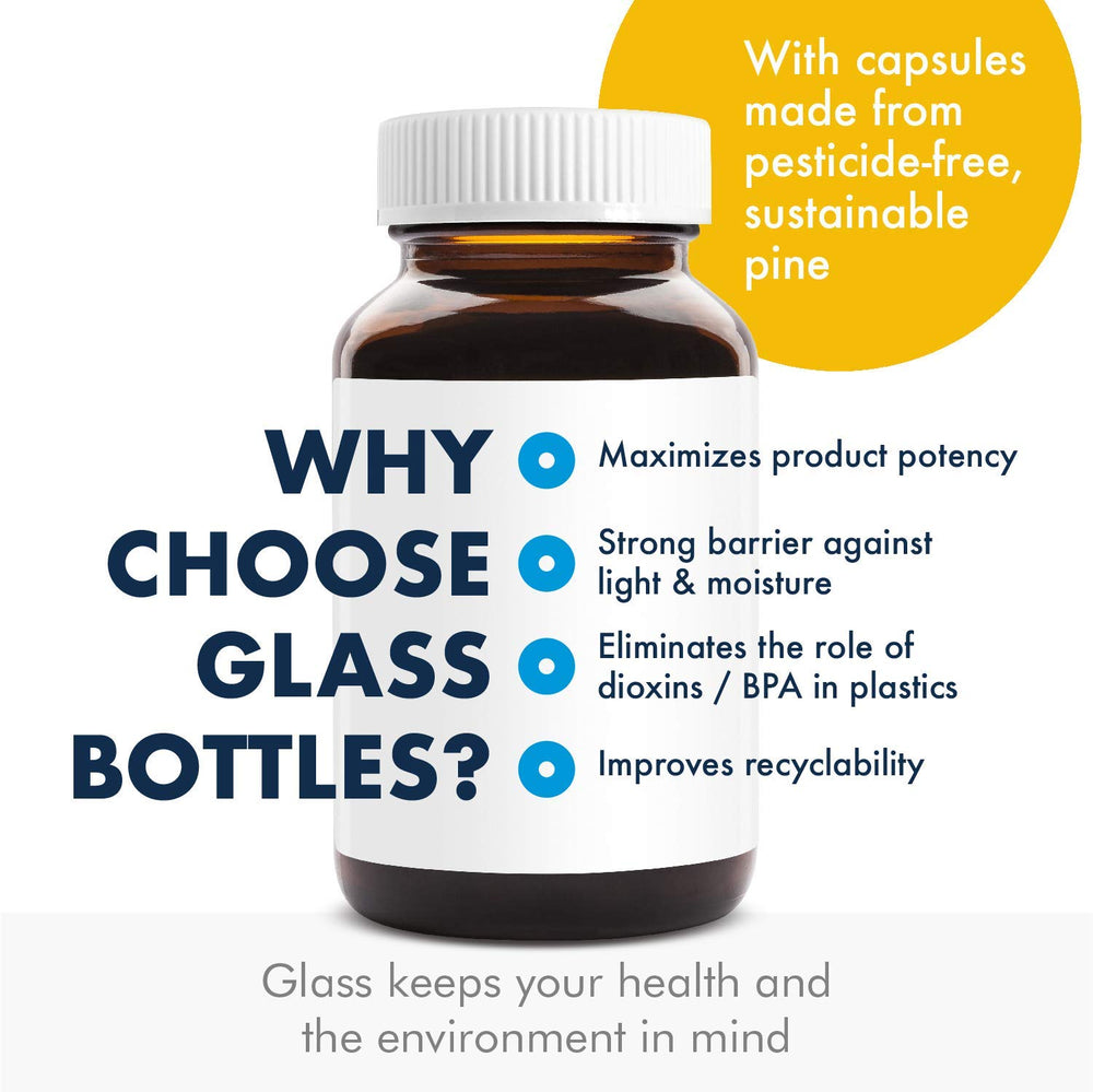 BPA-free amber bottle packaging for 5-HTP capsules