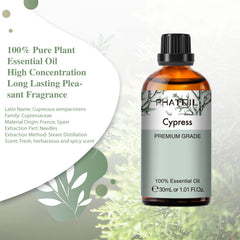 Amber UV-resistant bottle for Cypress Essential Oil