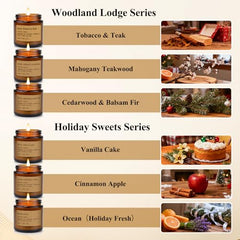 Assorted fragrances in amber jars from the 12-pack set