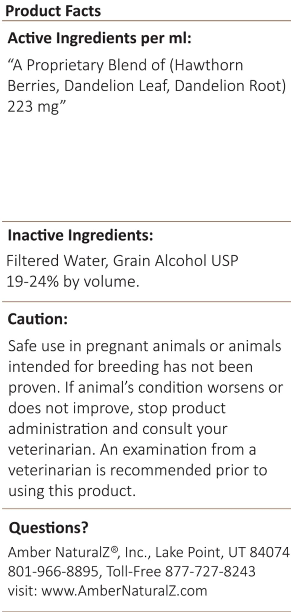 Quality control and no artificial colors label on product