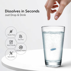 Amber UV protected bottle for hydrogen tablets