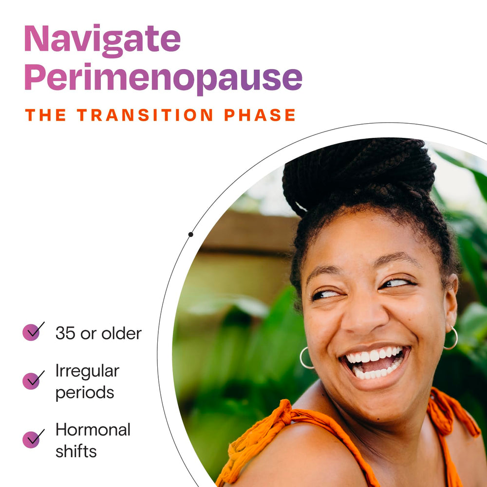 Amberen Perimenopause bottle illustration suggesting daily use.