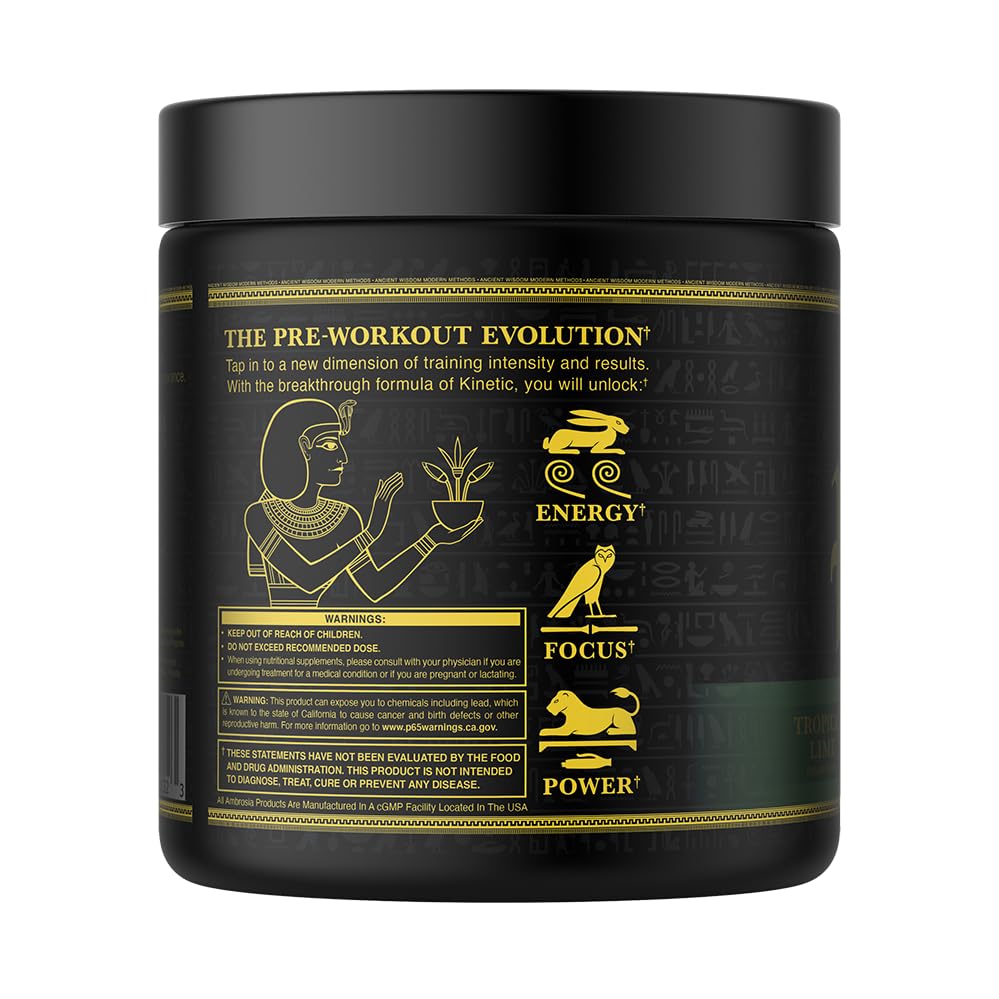 Athlete using Ambrosia Kinetic Organic Preworkout for energy and focus