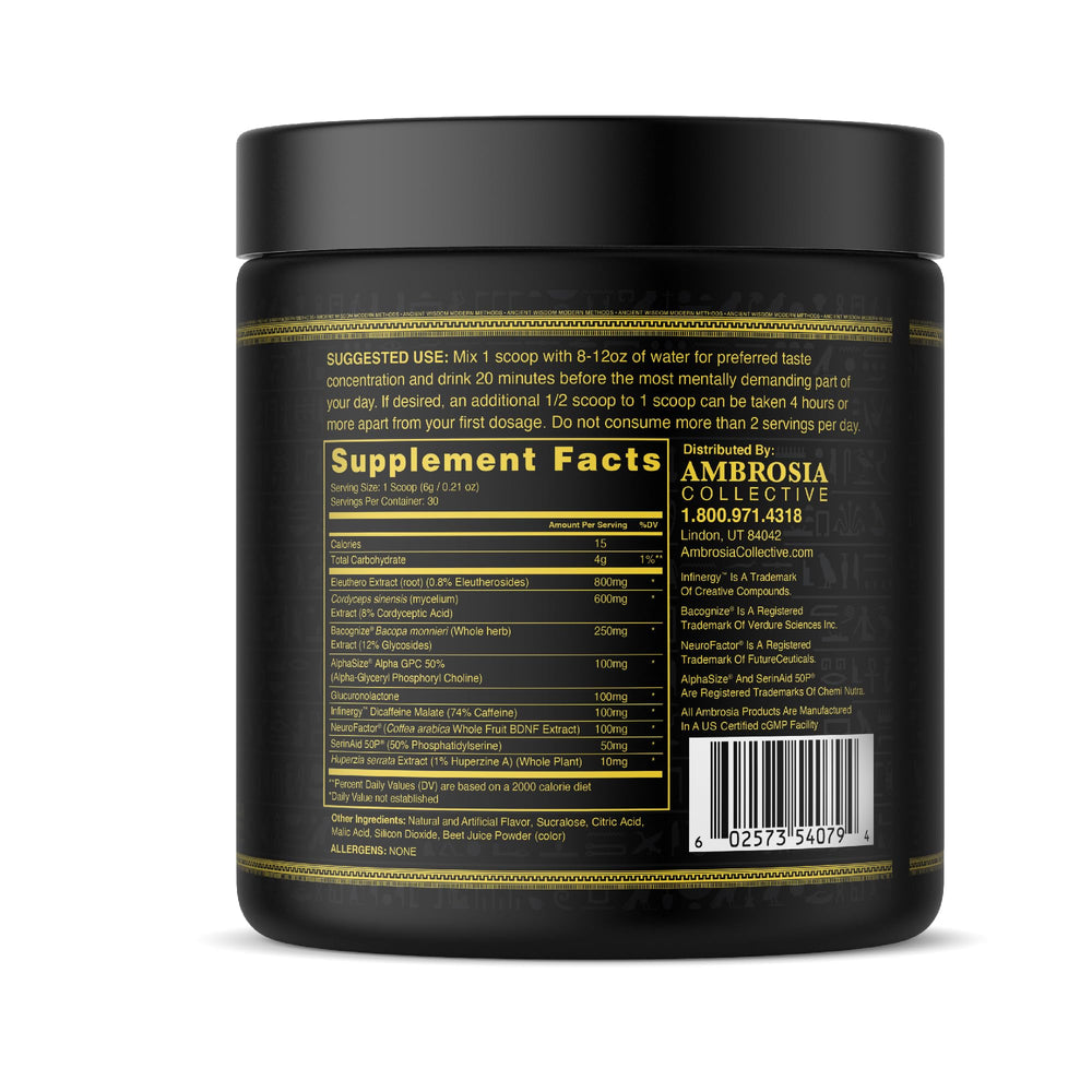 Lifestyle shot of person focusing with Ambrosia powder