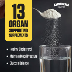 Ambrosia Nektar shaker-dispensing ready-to-mix drink supports energy for busy mornings
