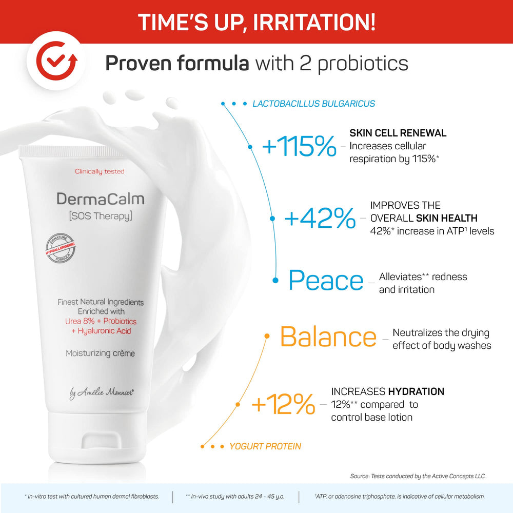 Amélie Monnier DermaCalm SOS sachets opened for on-the-go soothing hydration
