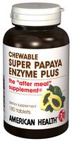 Close-up of Super Papaya Enzyme Plus chewable tablets