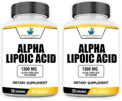American Standard Alpha Lipoic Acid 1300mg bottle label