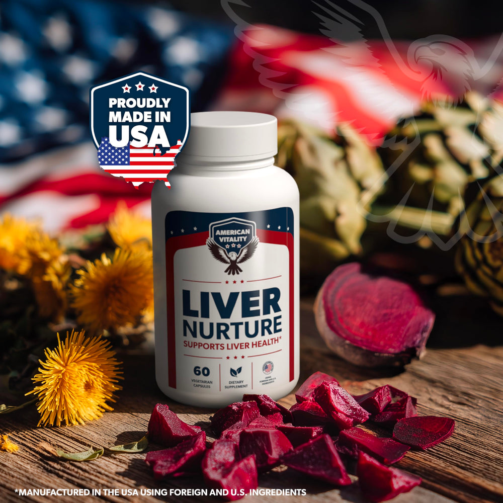 Liver Nurture bottle label with 60 capsules