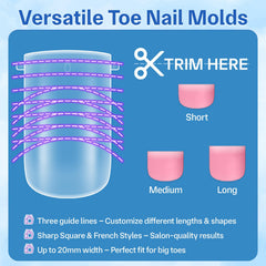 AMilHiTon toe nail forms enabling French tip toe designs with precision.