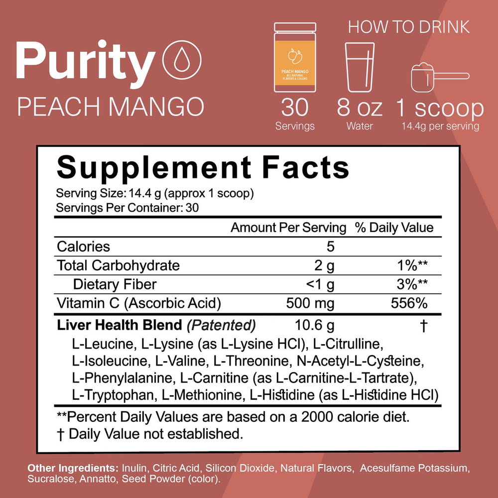 EAAs amino acids formula label for liver health