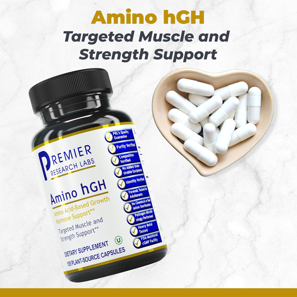 Amino acids L-Arginine, L-Lysine and L-Ornithine graphic for HGH supplement