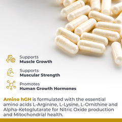 Muscle growth concept for Amino HGH supplement