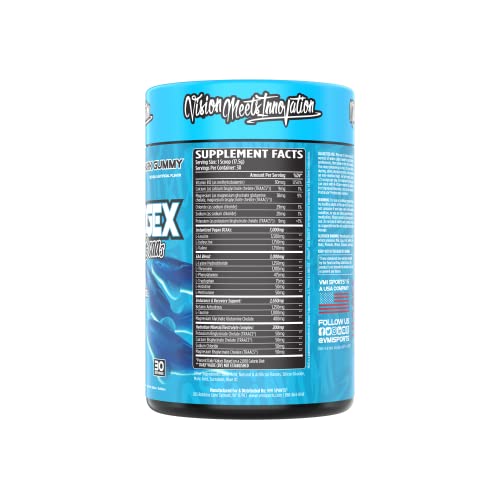 Aminogex Ultra bottle – back label with nutrition facts