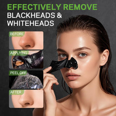 AMOADO charcoal peel-off mask application for pore purification and oil control.