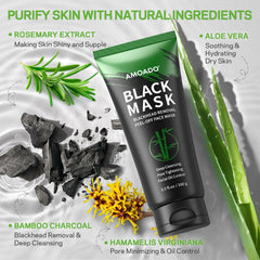 AMOADO mask drying on face signals easy removal and smoother skin.