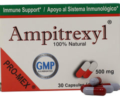 Promex Ampitrexyl ingredients including Vitamin C, Andrographis, Zinc, Echinacea, and Bee Propolis