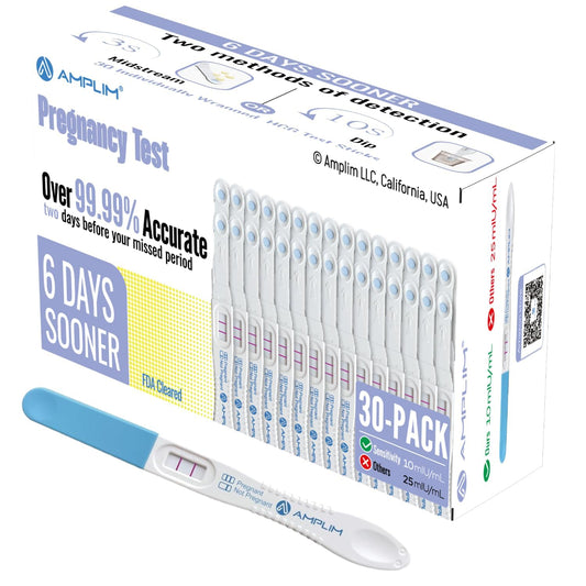 Amplim early result pregnancy test stick front view