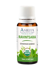 Ravintsara essential oil bottle 10ml - front view