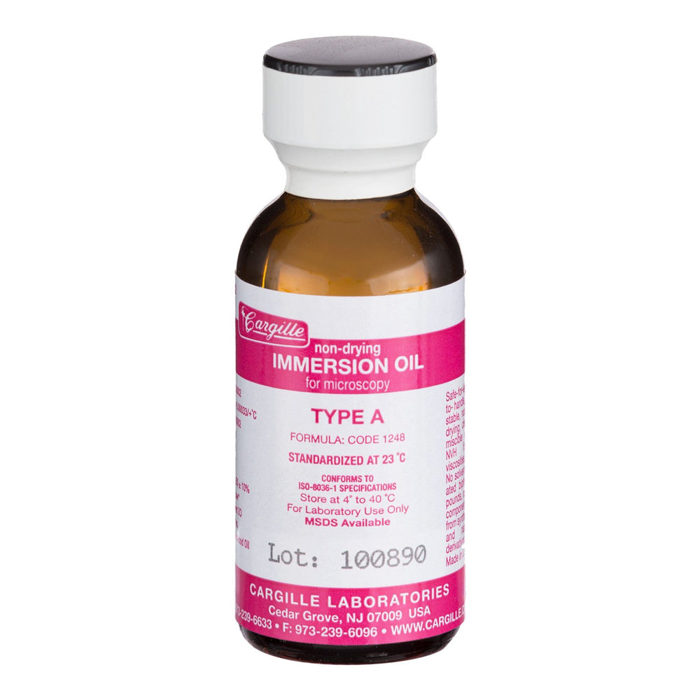 AmScope Type A low-viscosity immersion oil bottle 1 oz (30 mL)