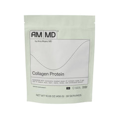 Front view of Amy Myers MD Collagen Protein Powder 16 oz tub