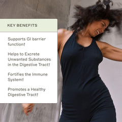 Graphic showing GI barrier support and gut health with ImmuneIG