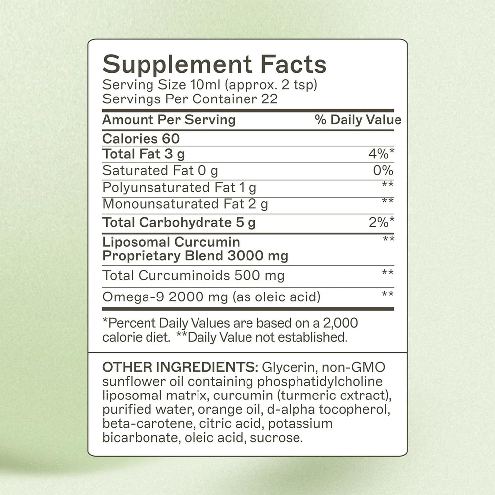 Close-up of label highlighting 5.6x bioavailability