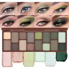 AMY'S DIARY 16-color nude eye shadow palette offers versatile day-to-night looks.