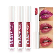 AMY'S DIARY glitter lipstick Violet Purple with high-shine sparkle and bold color.