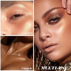AMY'S DIARY Golden Bronze Shimmer applied to cheekbone for sculpted radiance
