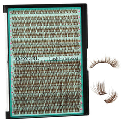 AMZGIRL LASH brown clusters pack blends with light hair for natural everyday look.