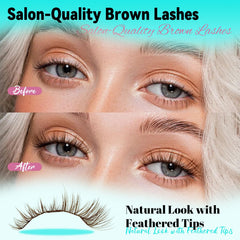 AMZGIRL LASH brown clusters wear-all-day comfort for daily use.