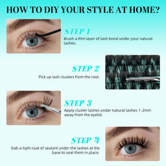 AMZGIRL LASH reusable clusters with proper cleaning and storage.