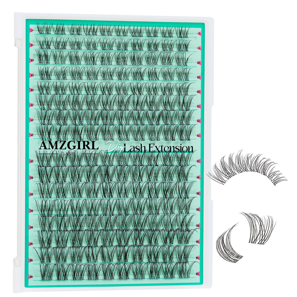 AMZGIRL LASH invisible band clusters deliver natural-to-dramatic lift with hidden stems.