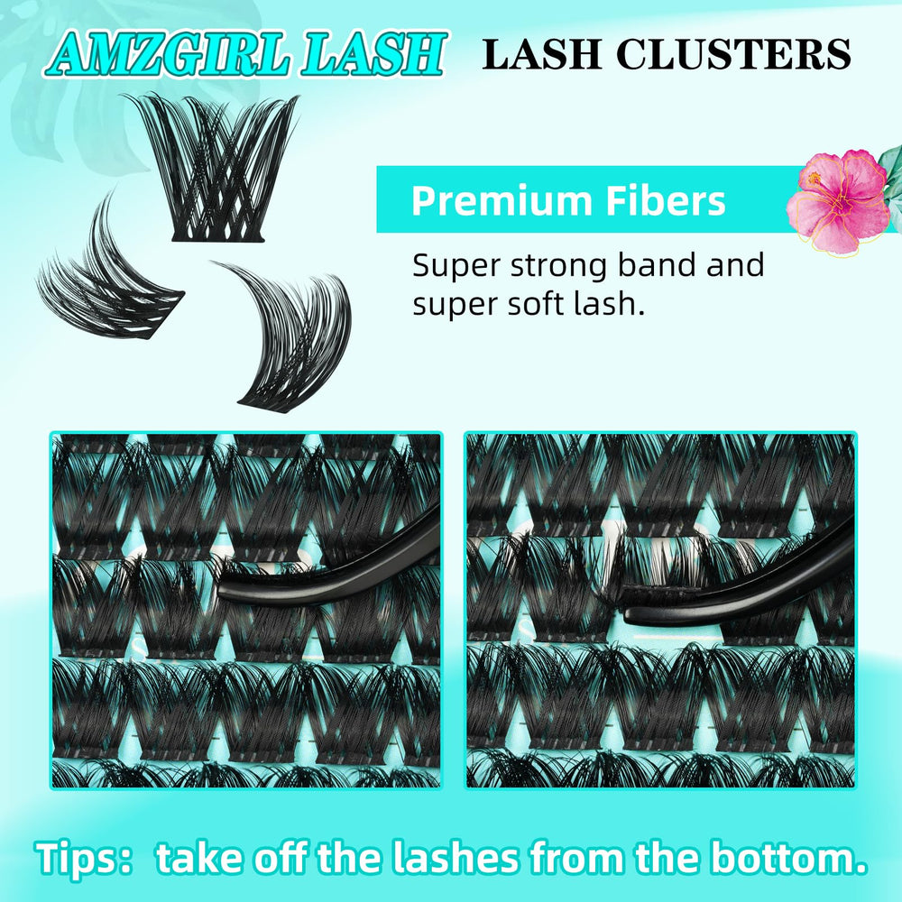 AMZGIRL LASH Clusters Wide Band Ultra Thin blends naturally with lashes